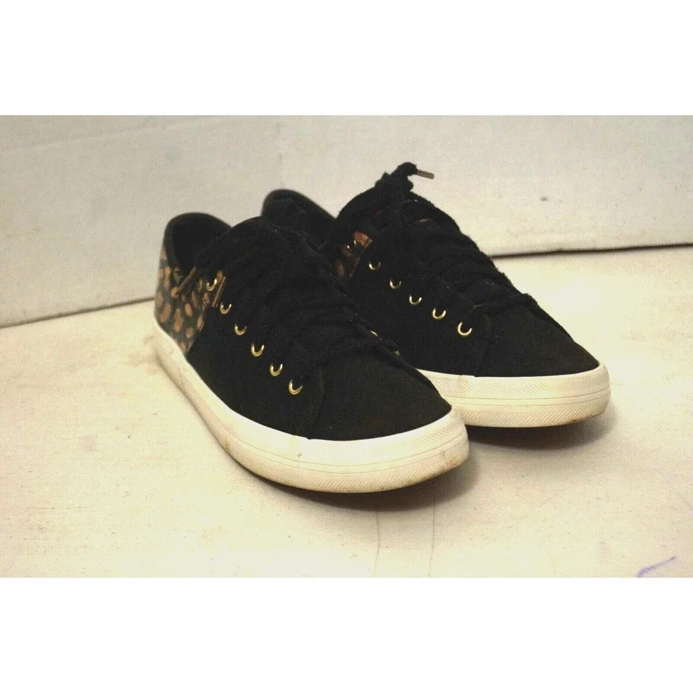Keds Kickstart Women's Size 7.5 Shoes Black Leopard Print Low Top Sneaker